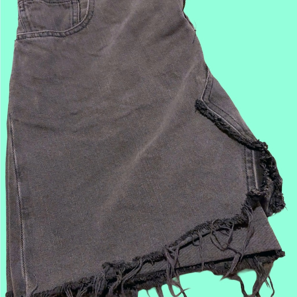 Madewell Charcoal Denim Skirt